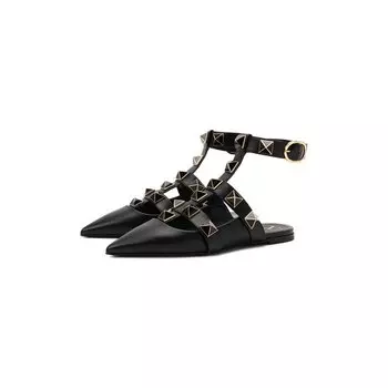 Кожаные балетки Roman Stud Valentino