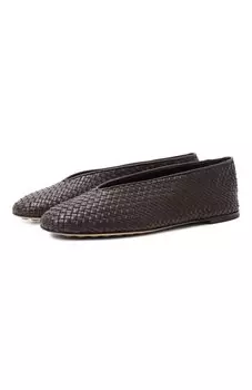 Кожаные балетки Rosa Bottega Veneta