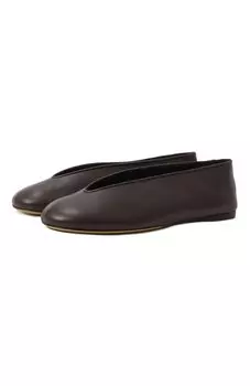 Кожаные балетки Duck Moschino