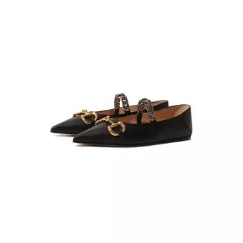 Кожаные балетки Gucci