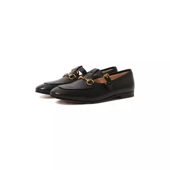 Кожаные балетки Horsebit Gucci