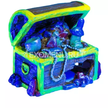 Декорация флуоресцентная Tetra Glofish Сундук с сокровищами большой_(1/6)