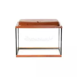 Аквариум Aqua Plus 72, прямоугольный, итал. орех, свет, 600х300х400 мм