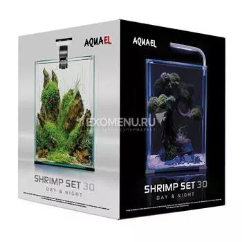 Aквариум AQUAEL SHRIMP SET DAY&amp;NIGHT 30 белый (30 л)