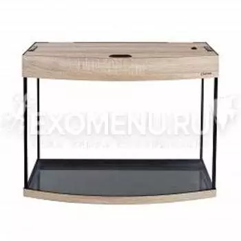 Аквариум AquaPlus 105 (700х350х560-6) фигурный со светильником LUX 2х18Вт. дуб сонома