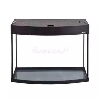 Аквариум AquaPlus 105 (700х350х560-6) фигурный со светильником LUX 2х18Вт. венге