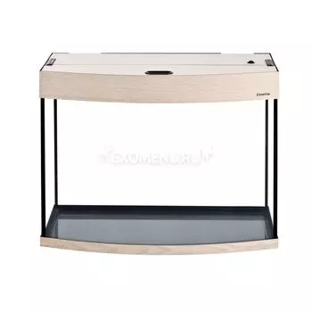 Аквариум AquaPlus 105 (700х350х560-6) фигурный со светильником LUX 2х18Вт. выбеленный дуб