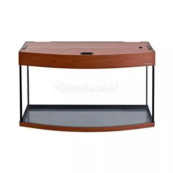 Аквариум AquaPlus 115 (800х350х490-6) фигурный со светильником LUX 2х18Вт. итальянский орех