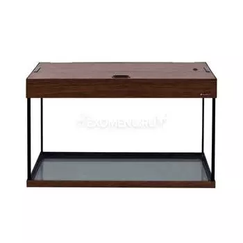 Аквариум AquaPlus 120 (800х350х490-6) прямоугольный со светильником LUX 2х18Вт. орех