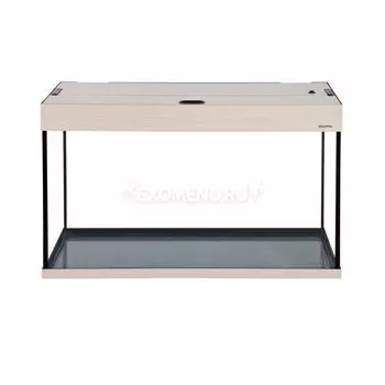Аквариум AquaPlus 120 (800х350х490-6) прямоугольный со светильником LUX 2х18Вт. выбеленный дуб