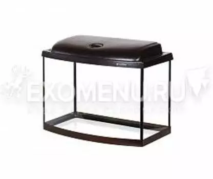 Аквариум AquaPlus STD Ф50 венге (500х300х410-5) фигурный, 46 л., со светильником 1х14Вт.