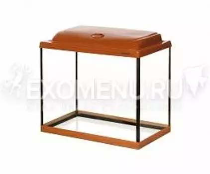Аквариум AquaPlus STD П60 итальянский орех (500х300х460-5) прямоугольный, 55 л., со светильником 1х14Вт.