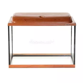 Аквариум AquaPlus STD П72 итальянский орех (600х300х460-5) прямоугольный, 66 л., со светильником 1х15 Вт.