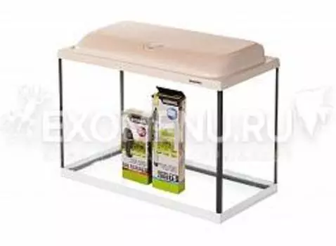 Аквариум AquaPlus STD П72 выбеленный дуб (600х300х460-5) прямоугольный, 66 л., со светильником 1х14Вт. + оборудование (помпа Fan-1, рег. нагреватель T75)