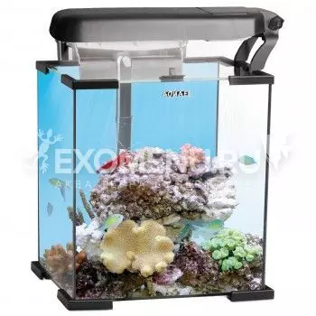 Аквaриум NANO REEF LEDDY TUBE 30 Чёрный морской (30х30х35) укомплектован светильником,фильтром