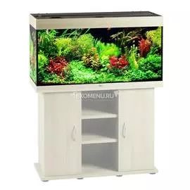 Аквариум РИФ 200 (бел.дуб) без свет-ка с покр.крышками ст.Pilkington Optifloat(пол.евр)6-8мм 185л 101*41*56см шторка для кормления