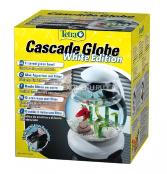 Аквариум Tetra Cascade Globe 6.8l БЕЛЫЙ - Круглый аквариум (Диаметр 27.9)