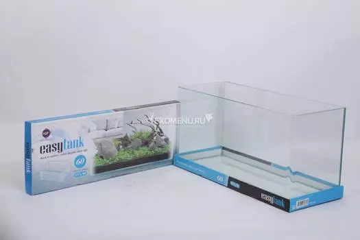 Аквариум UpAqua Easy Tank L 60, 41 л, с изогнутой передней стенкой из обычного стекла, 60х23х30 см