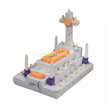 AQUA DELLA Декорация для аквариума "Dia de los muertos grave 2", серый, 13.7x9.8x12.5см (Бельгия)