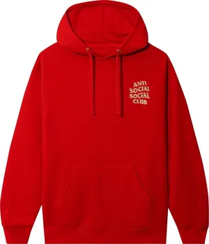 Худи Anti Social Social Club White Picket Fence Hoodie Red, красный