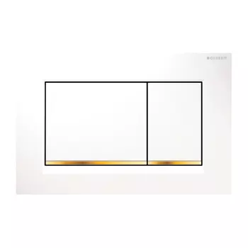 Кнопка для инсталляции Geberit Sigma 30 115.883.KK.1 белый/золото