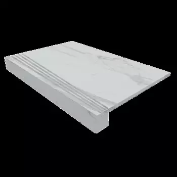 Комплект Estima Montis Ступень White MN01 33x120 Непол. + Подступенок 14,5x120