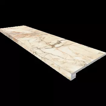 Комплект OnlyGres Marble Ступень MOG301 33x120 без насечек + Подступенок 14,5x120