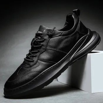Leather Shoes Men White Sneakers Designer Shoes Sports Shoes For Male 38 белый