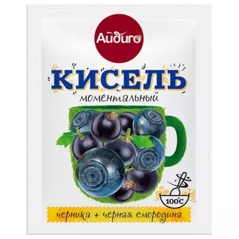 Кисель айдиго моментальный 30 г черника+черная смородина