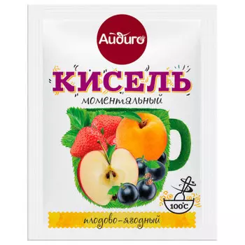 Кисель айдиго моментальный 30 г плодово-ягодный