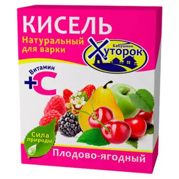 Кисель бабушкин хуторок 180 г плодово-ягодный брикет