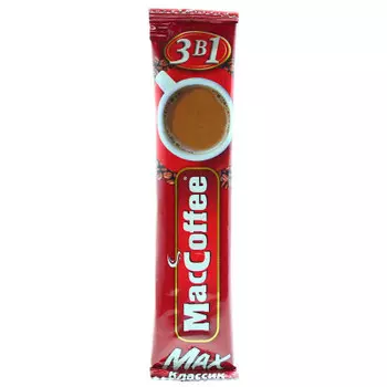 Кофе MacCoffee 16г 3 в 1 Max классик пакет