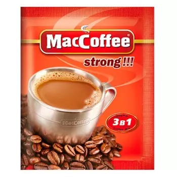 Кофе MacCoffee 16г 3 в 1 Strong крепкий пакет