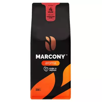 Кофе Marcony Aroma 200 г со вкусом ирландского крема зерно