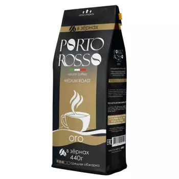 Кофе Porto Rosso 440г Oro зерно м/у