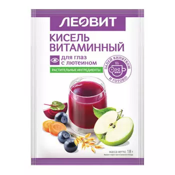 Кисель витаминный для глаз 18г с лютеином леовит
