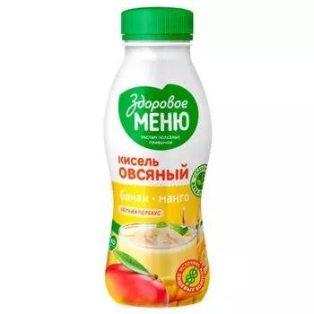 Кисель здоровое меню 0.25 л овсяный с бананом и манго пл бут