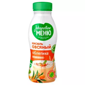 Кисель здоровое меню 0.25 л овсяный с облепихой пл бут