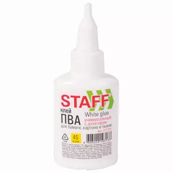 Клей пва STAFF базис с дозатором 45г 227375