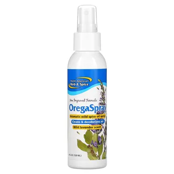 North American Herb & Spice, OregaSpray, ароматическое масло-спрей с дикими специями, аромат дикой лаванды, 4 жидких унции (120 мл)