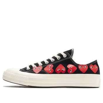 Кроссовки x comme des garcons play chuck 70 low 'multi heart - black' Converse, черный