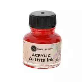 Тушь акриловая Manuscript "Acrylic Artists Ink" 30 мл, маджента