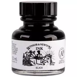 Тушь для рисования Winsor&amp;Newton 30 мл, цвет черный