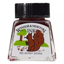 Тушь Winsor&amp;Newton "Drawing Inks" 14 мл Сиена жженая