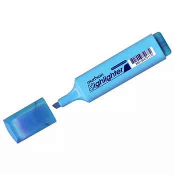 Текстовыделитель MunHwa "Highlighter" 1-5 мм, голубой