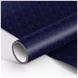 Упаковочная бумага глянцевая MESHU "Dark blue" 70*100 см, 90 г