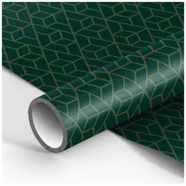 Упаковочная бумага глянцевая MESHU "Dark green" 70*100 см, 90 г