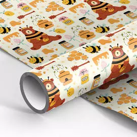 Упаковочная бумага глянцевая MESHU "Honey" 70*100 см, 90 г