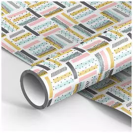 Упаковочная бумага глянцевая MESHU "Pattern" 70*100 см, 90 г
