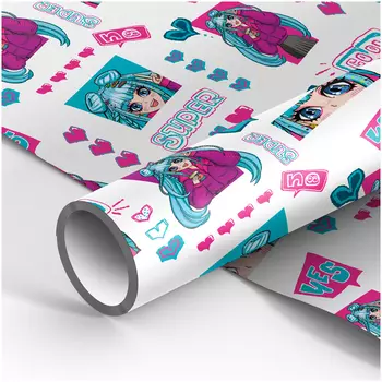 Упаковочная бумага глянцевая MESHU "Super cool", 70*100 см, 80 г